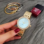 CONTENA Luxury Women's Silver Watch with Rhinestones - Stainless Steel Timepiece