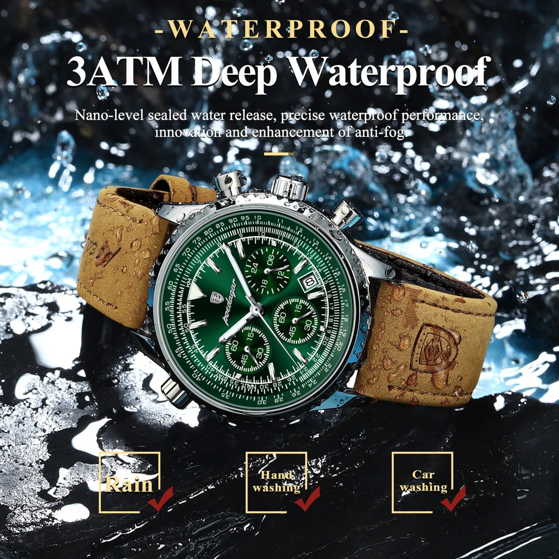 Men's Quartz Watch Waterproof - Shabdeez Store