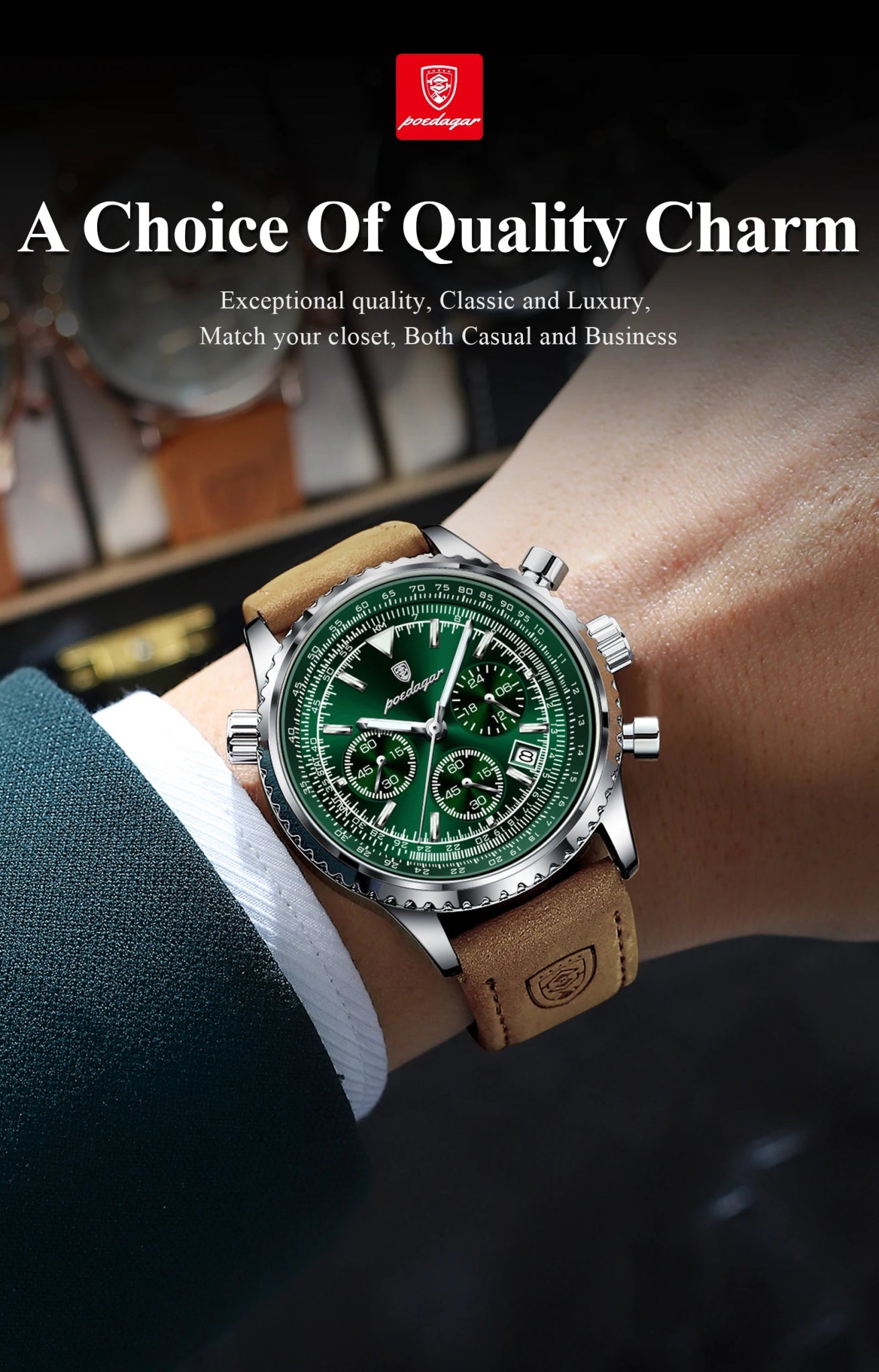Men's Quartz Watch Waterproof - Shabdeez Store