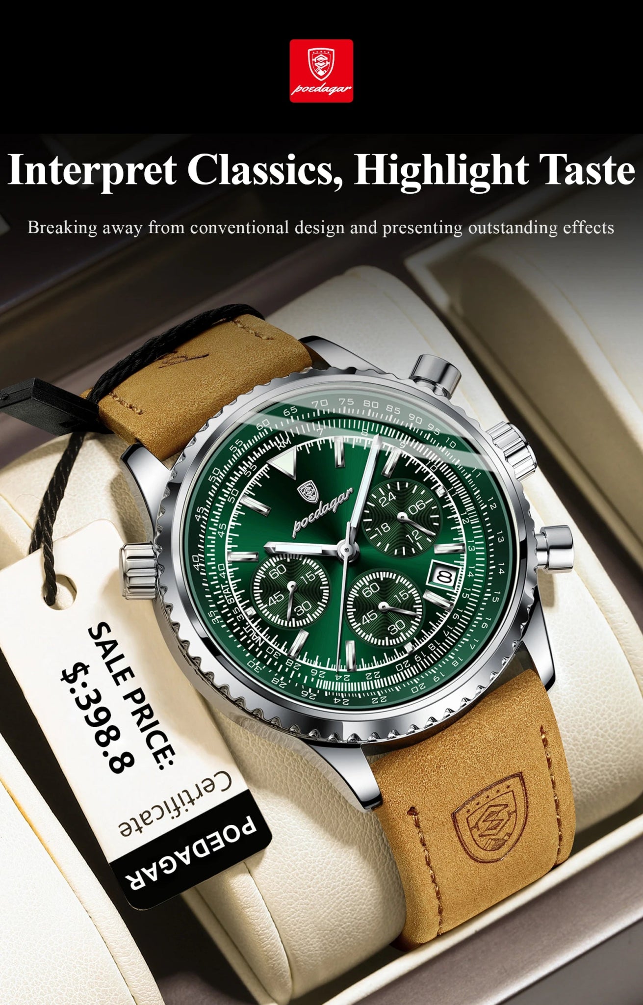 Men's Quartz Watch Waterproof - Shabdeez Store