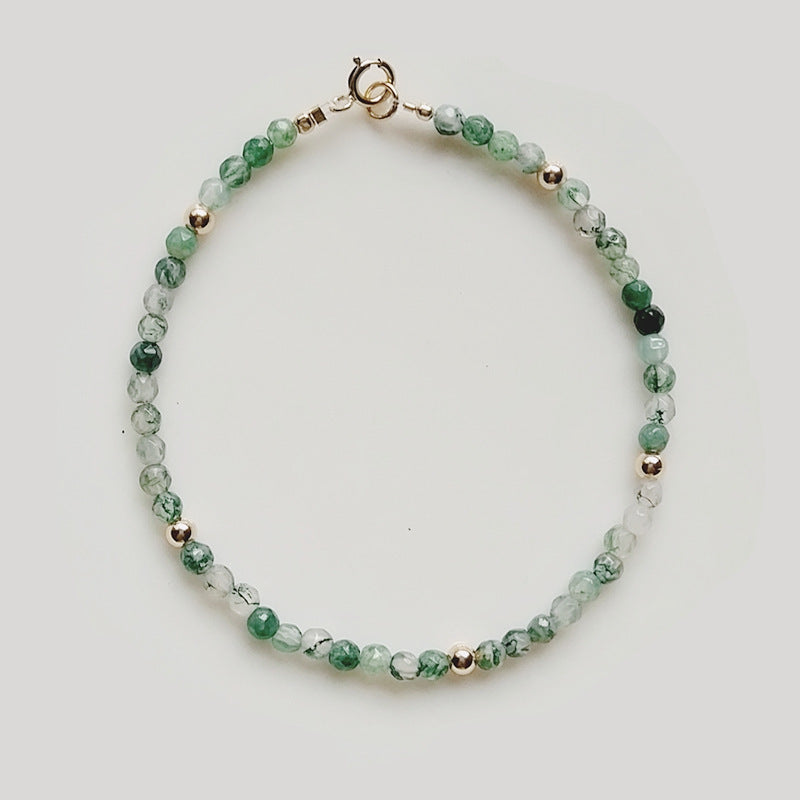 Women's Niche Natural Green Crystal Bracelet