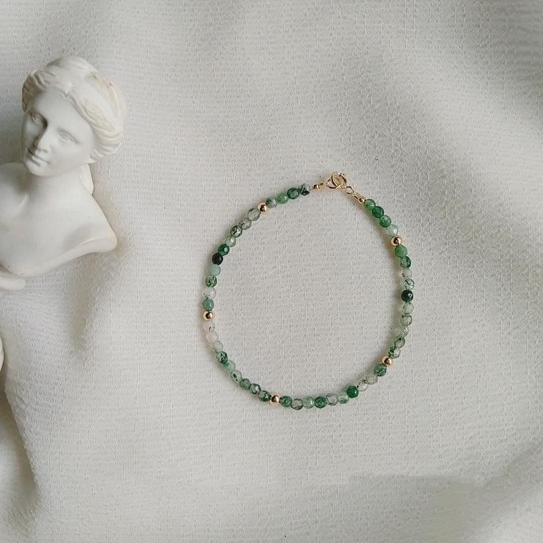 Women's Niche Natural Green Crystal Bracelet