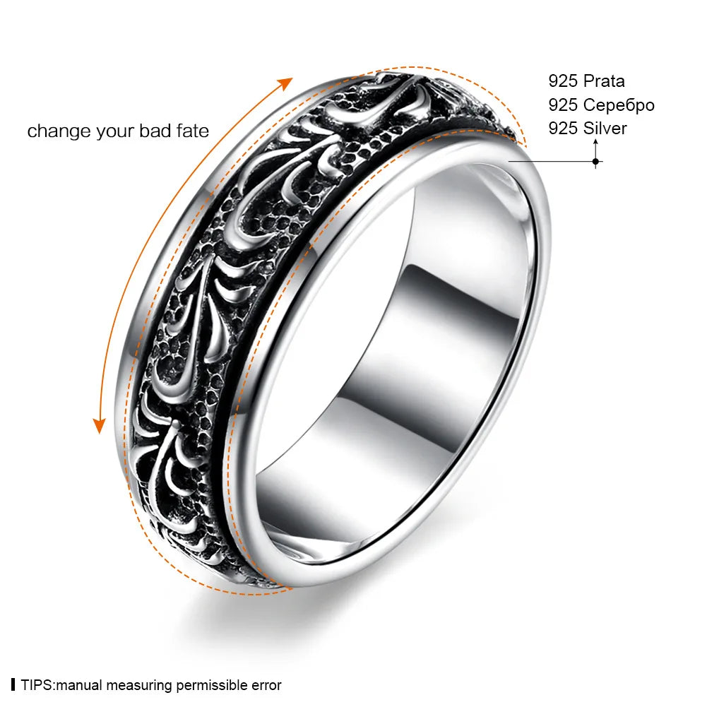 BOCAI New Real s925 pure silver Ring