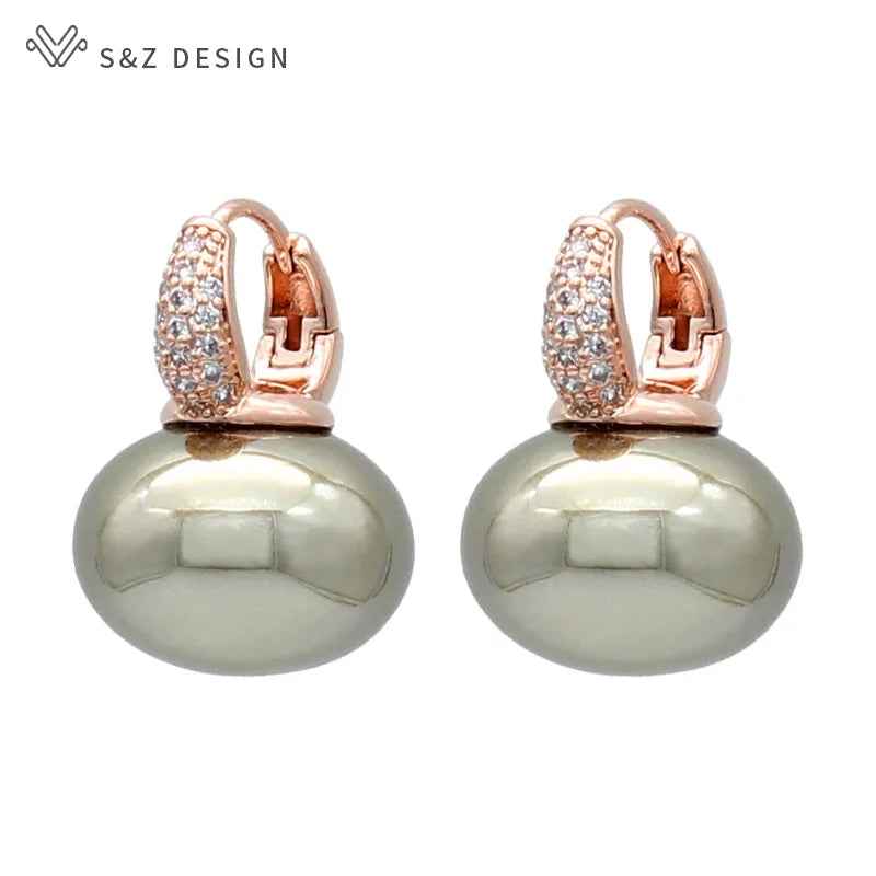 Boucles d'oreilles pendantes en perles S&amp;Z DESIGN