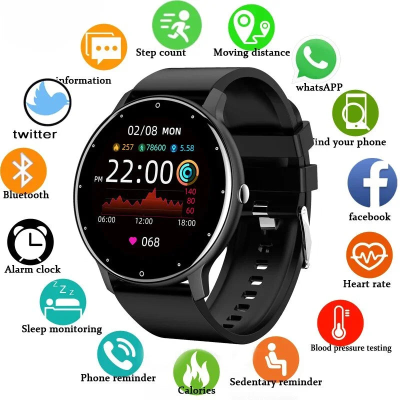 LIGE Smart Watch Women Men Full Touch Screen Bluetooth 5.2