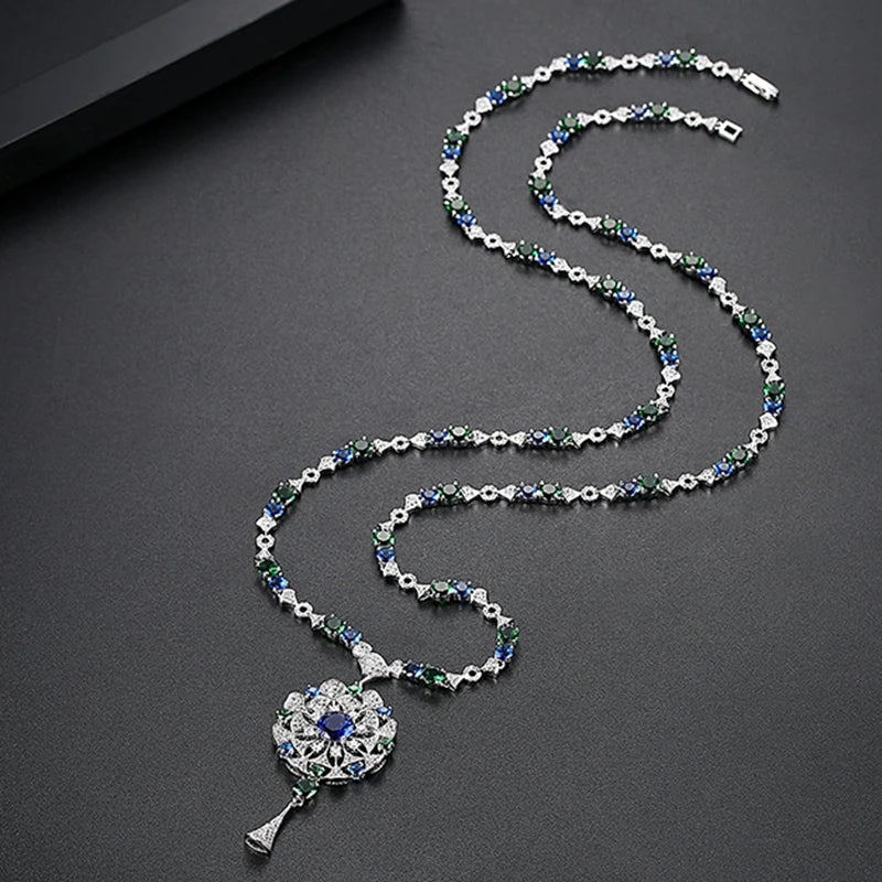 HONGYINSI  Shell Shape Flower Long Charm Necklace