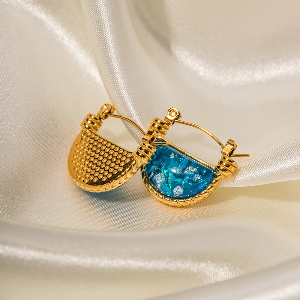 Ensemble de bijoux en acier inoxydable plaqué or 18 carats