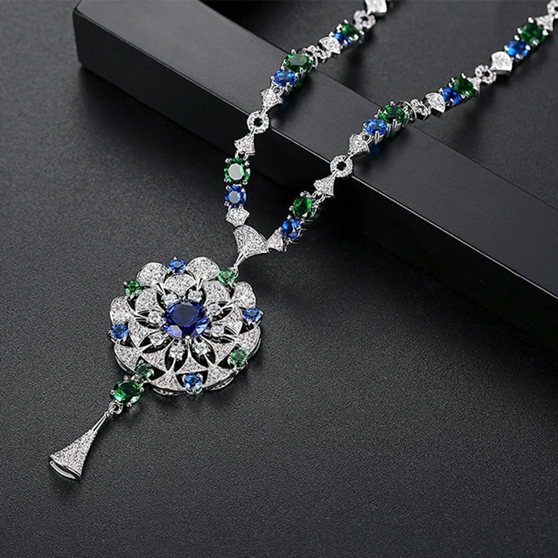 HONGYINSI  Shell Shape Flower Long Charm Necklace